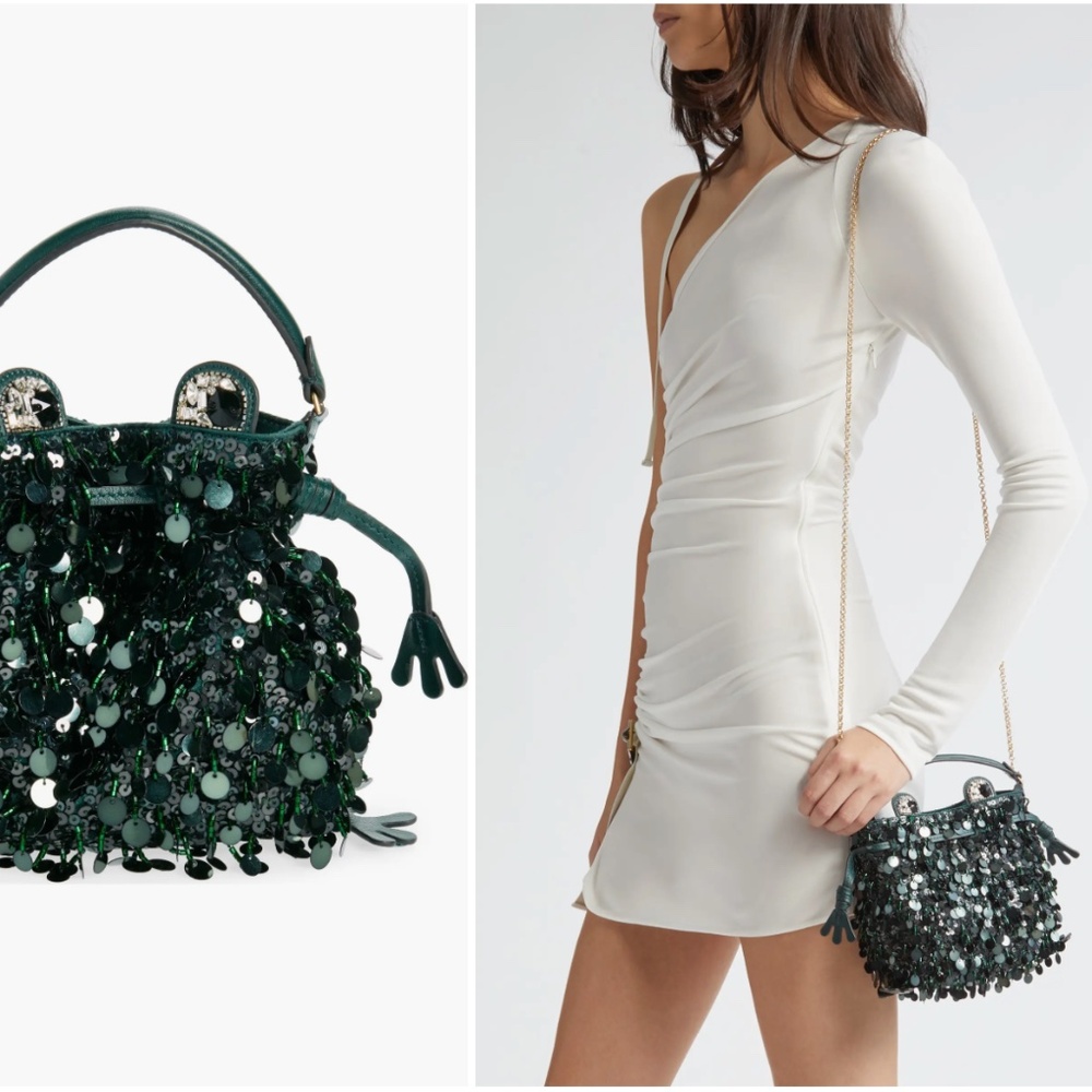 Anya Hindmarch Frog Sequin Crossbody Bag – Brand New, Won on Let’s Make a Deal!